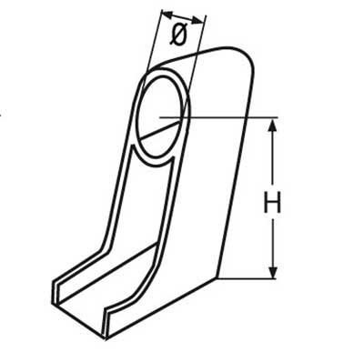 Hand Rail Support 60 A4 (316)