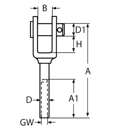 ESS Jaw With Internal Thread, Left Hand Thread 5-10mm A2